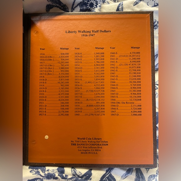 Liberty Walking half dollar coin book. Never used. - Picture 5 of 9